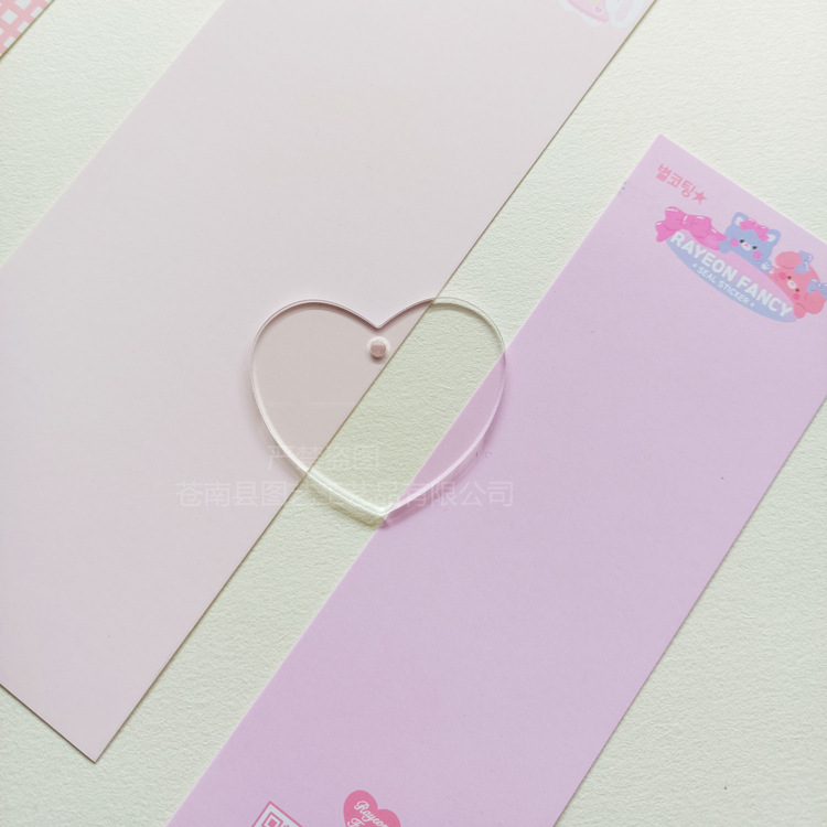 Picture of Cross-border transparent acrylic chip goo card DIY goo plate handmade keychain pendant organic glass blank embryo round