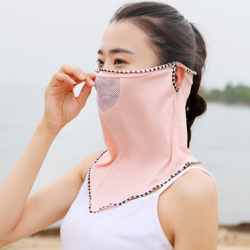 Driving sun protection mask with scarf summer thin cycling face protection mask neck breathable neck cover neck protection car Learning artifact