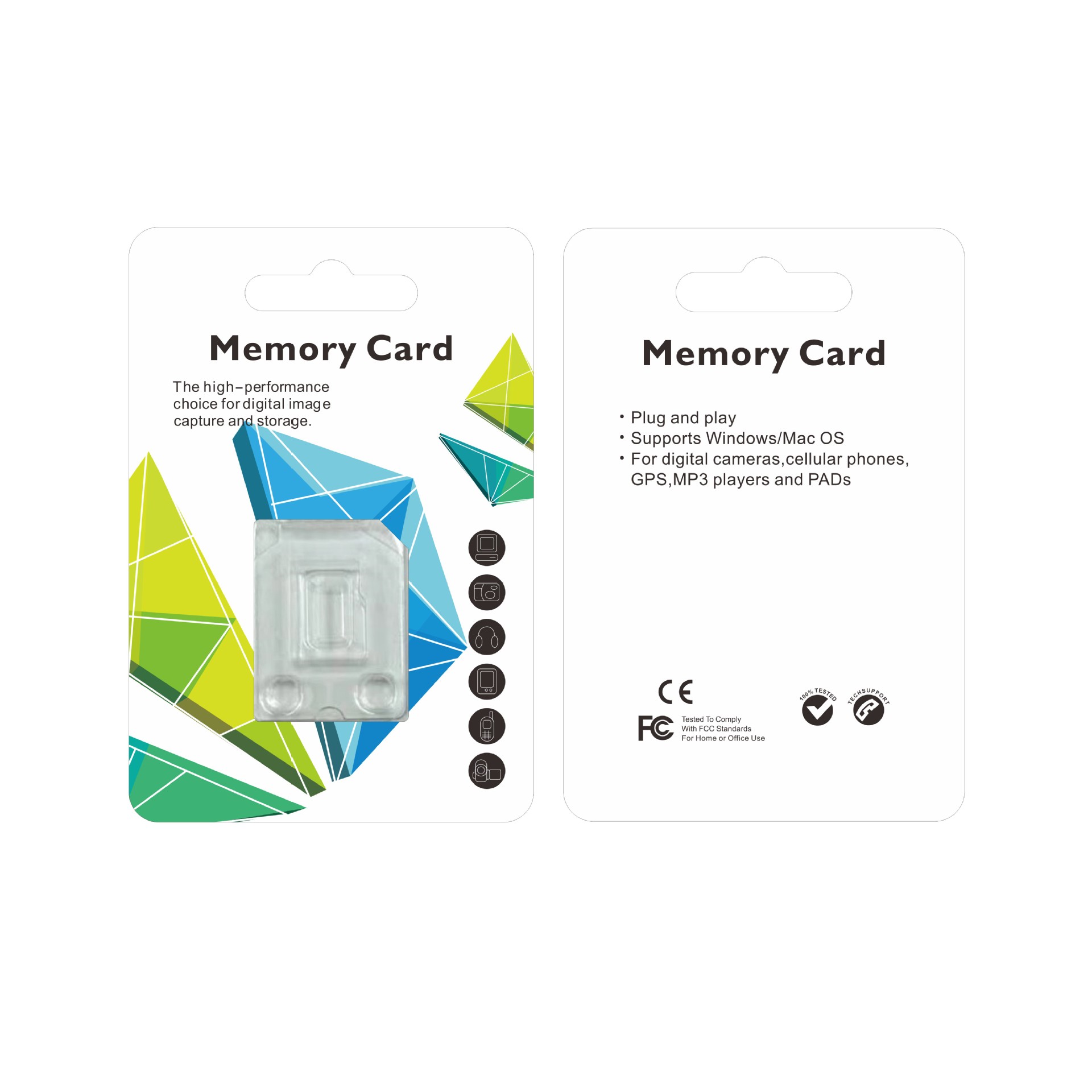 Picture of Wholesale Memory Card Packaging Green Diamond Blue Diamond High-Speed Memory Card Packaging Box Tf Card Small Packaging Box Cross-Border Special Model