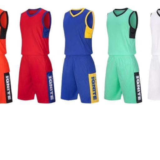Picture of Sports Basketball Uniform Set for Adults and Kidsren, Same Style Training Uniform Wholesale Group Purchase, Printable Printing and Printing Number A1015 #