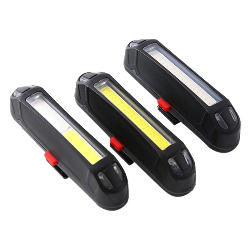 Bicycle tail light USB rechargeable night light three-color flash warning light mountain bike cycling light bicycle accessories