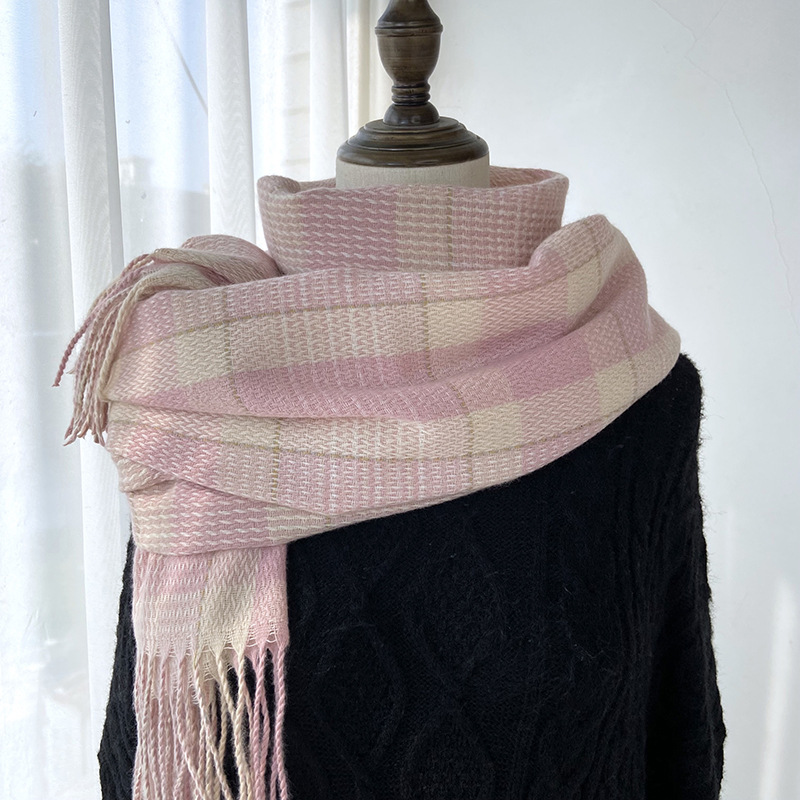 Picture of Scarf shawl ladies autumn and winter stall wholesale 2022 new Korean student Joker imitation cashmere plaid scarf