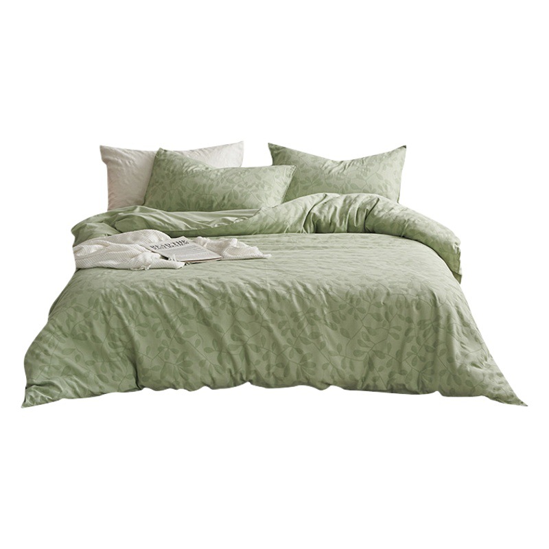 Class A 100 three-layer yarn cotton four-piece set vintage jacquard cotton bed sheet quilt cover three-piece set bedding