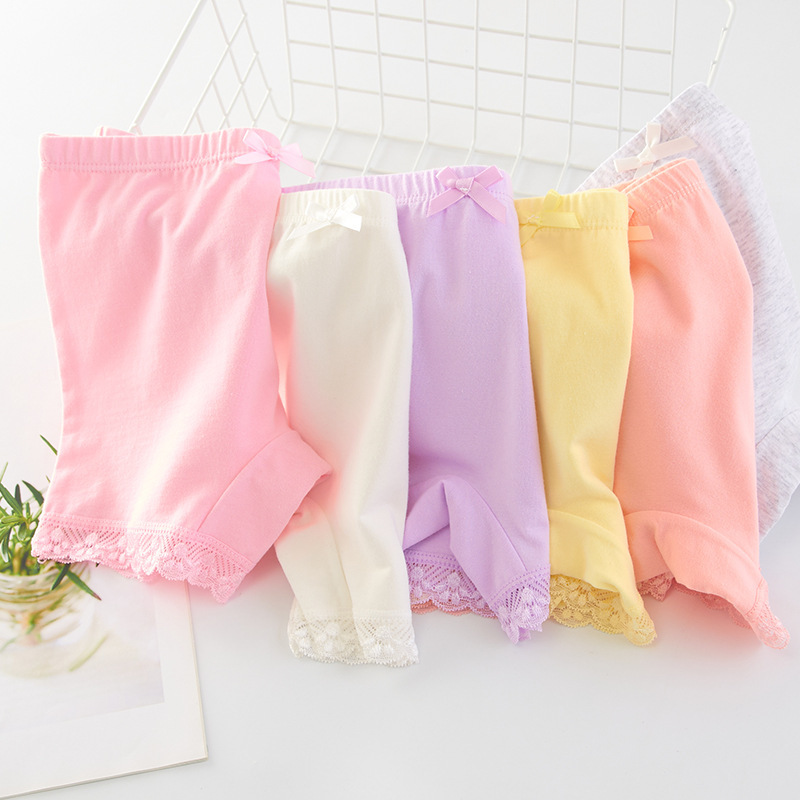 Picture of Wholesale leggings children girls safety pants big children girls underwear dancing solid color shorts cotton anti-light summer