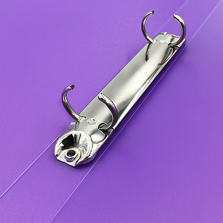 Picture of Candy-colored transparent folder O-shaped 2-hole A4 data storage binder pp office perforated file folder wholesale