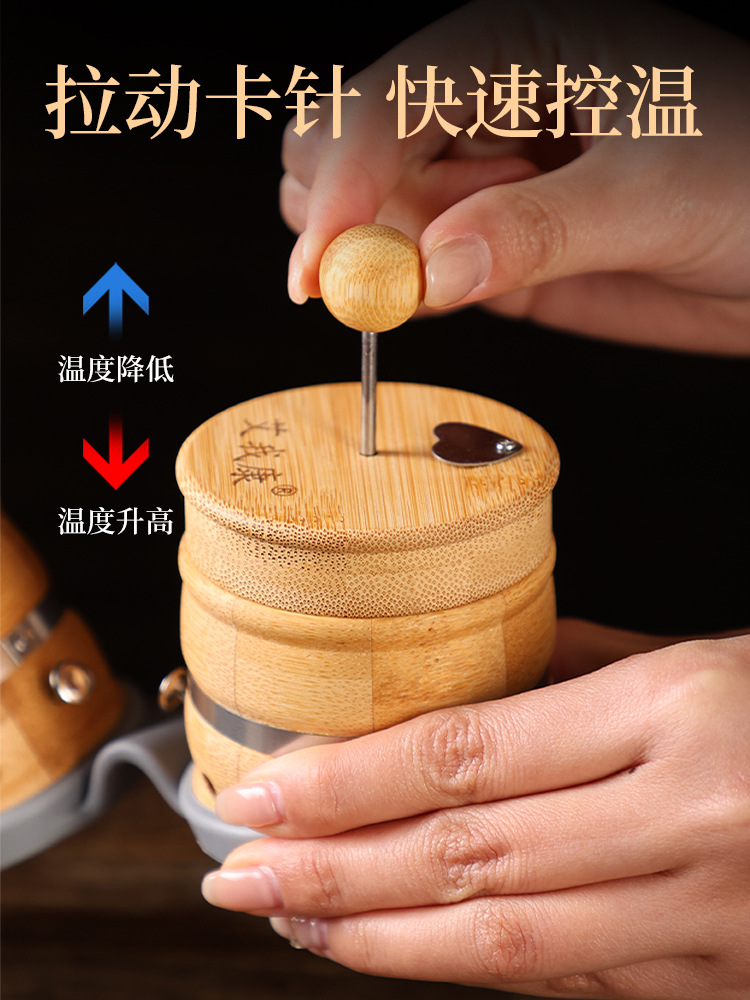 Picture of Aiweikang moxibustion eye moxibustion box bamboo wooden carry-on moxibustion eye moxibustion instrument home smokeless moxibustion instrument