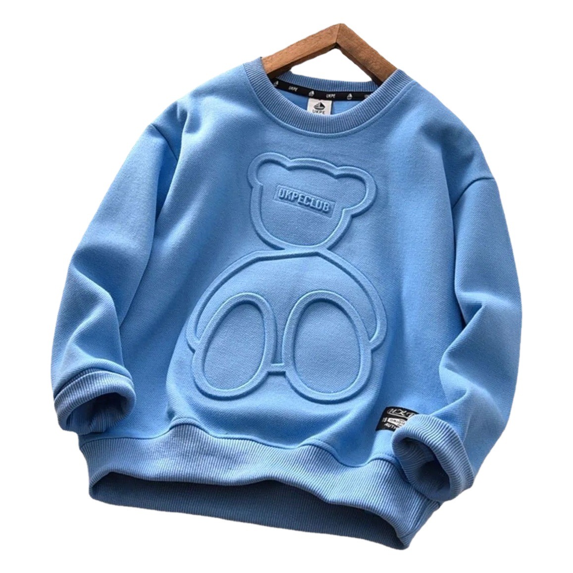 Children's Clothing Spring and Autumn Boys' Jacket Autumn Clothing Large Children's Cartoon Bear Long Sleeve T-Shirt Children's Thin Western Style Sweatshirt