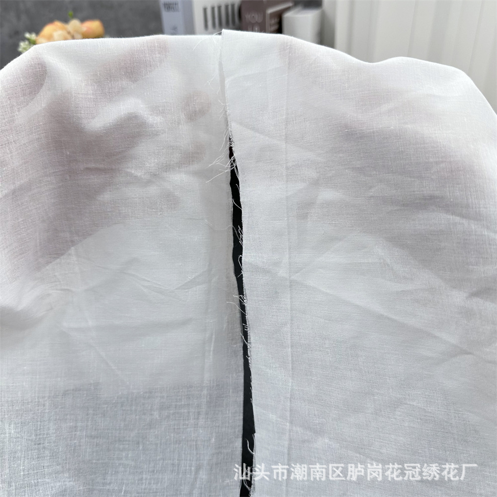 Wholesale 9088 cotton lining fabric 150cm white thin soft clothing Bali yarn plain cotton fabric