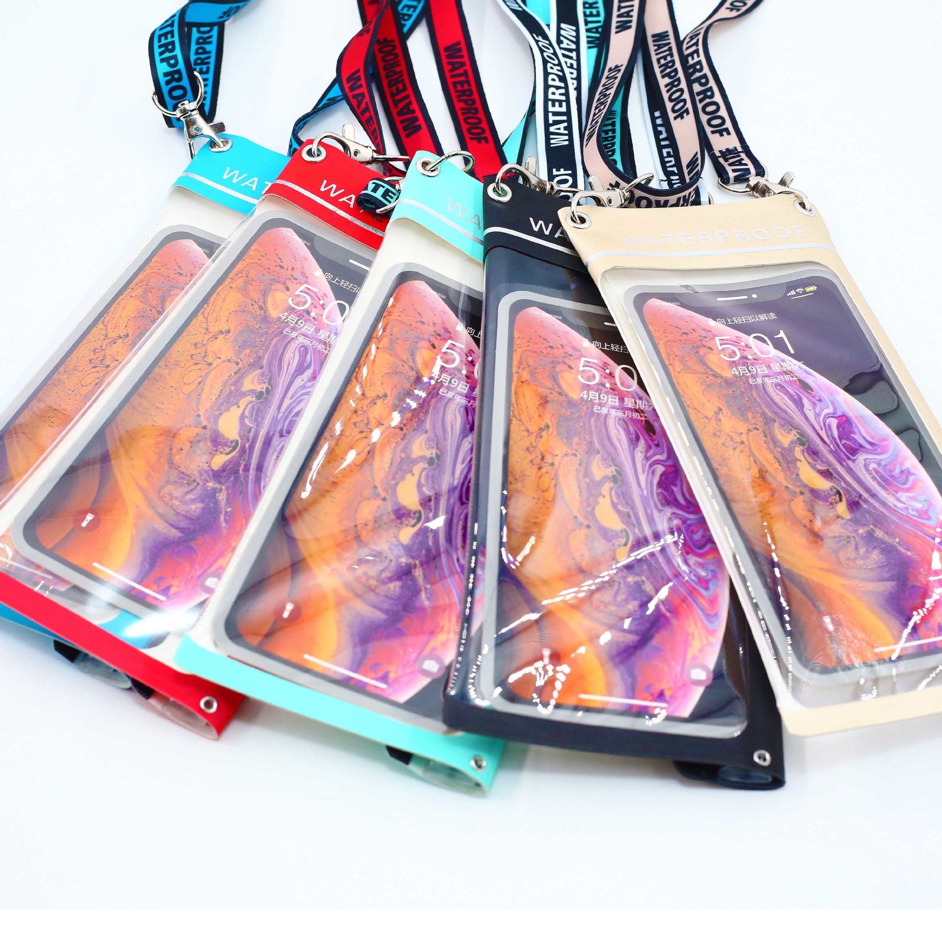 Mobile Phone Waterproof Bag Touchscreen Swimming Diving Case Transparent Mobile Phone Bag Waterproof Bag Universal Takeaway Rider Mobile Phone Case