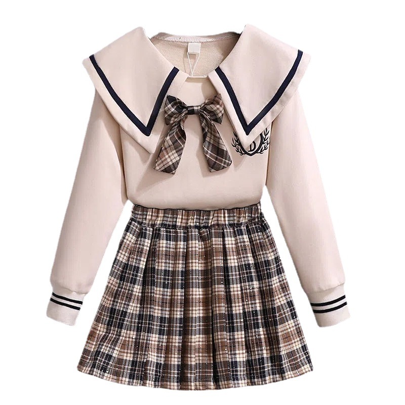 Picture of Girls' Sweatshirt Set Autumn New Spring and Autumn Thin Autumn Children Girls' Stylish Little Girl Fashion Dress