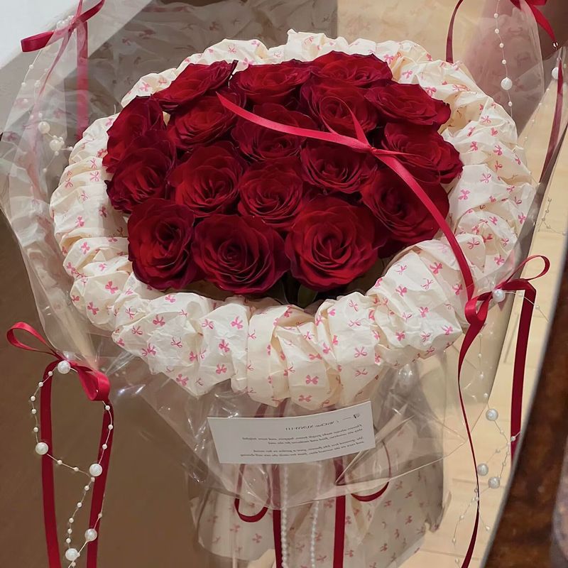38g Thickened Bow Printed Sydney Paper Fresh Flower Bundle Packaging Lining Paper Material Floral Shop Floral Material