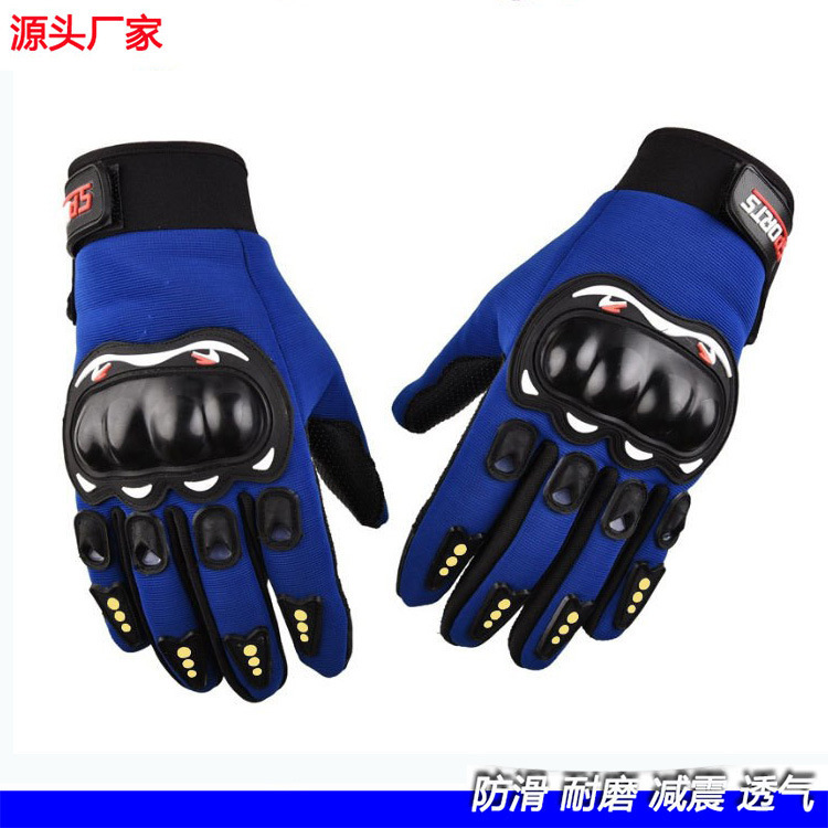 Motorcycle Gloves for Men and Women, Hard-Shell Anti-Fall, Anti-Slip, Wear-Resistant, Riding Touch Screen Racing Tactical Training Gloves for All Seasons