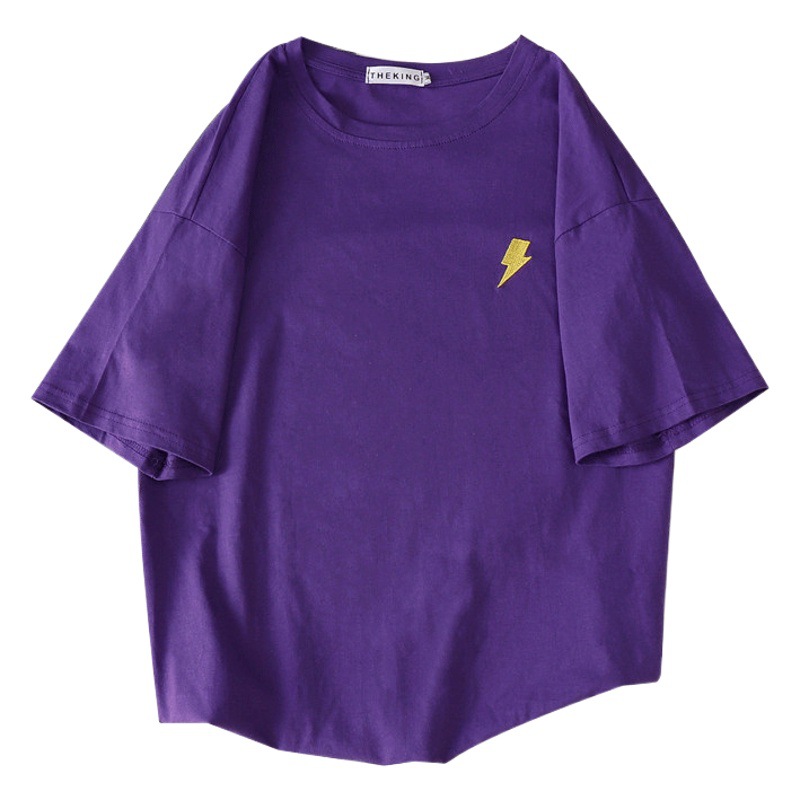 Picture of Short-Sleeved T-Shirt Women's Round Neck New Loose Korean Style Summer Weather Print Student Bottoming Shirt Tops Women's Clothing Wholesale