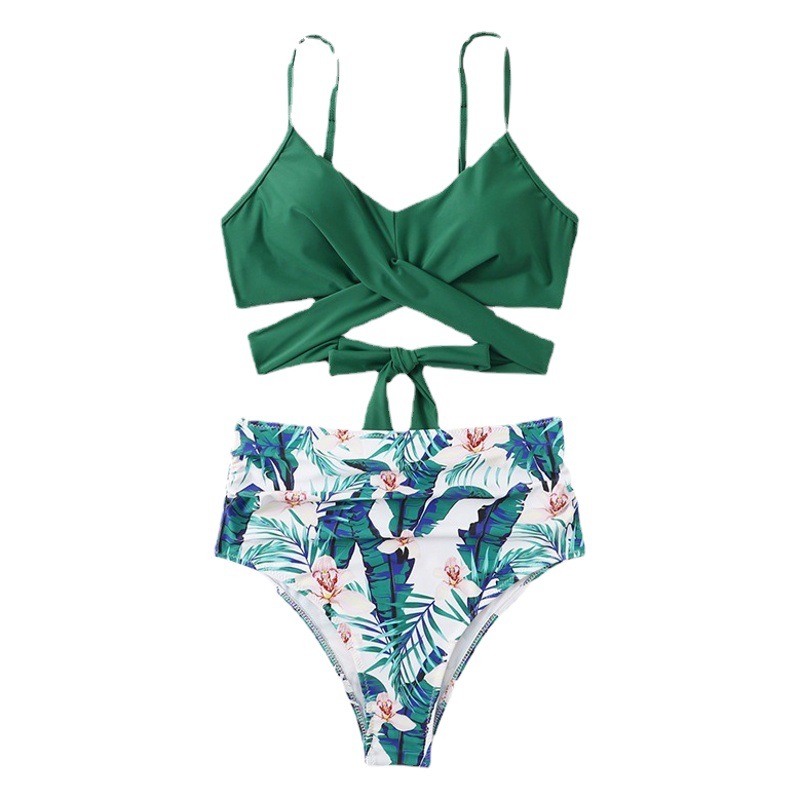 Swimsuit female European and American sexy split bikini cross-border explosions Amazon foreign trade bikini cross leopard print swimsuit