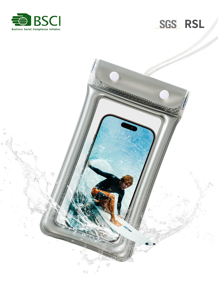 Picture of Waterproof Mobile Phone Bag with Touch Screen Mobile Phone Special Waterproof 70% off Sealed Bag Thickeneded Wear-Resistant Swimming Storage Airbag Cover
