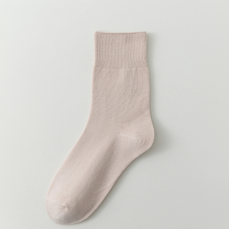 Picture of Mid-Calf Socks for Women, Spring and Autumn Solid Color Slouch Socks, Versatile Maternity Socks, Casual Long Socks, Zhuji Socks Wholesale