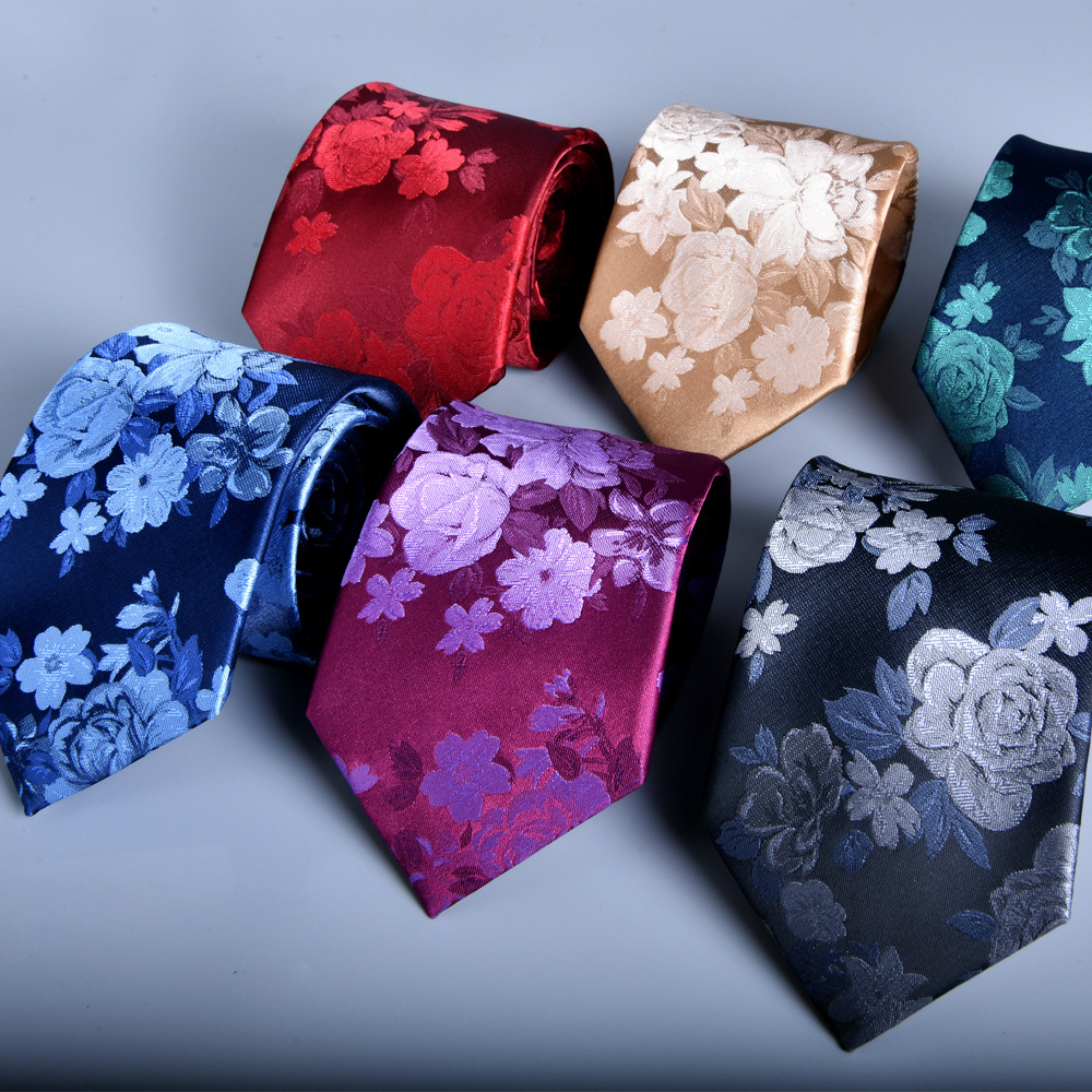 Tie men's formal business jacquard groom wedding festive pattern new 8cm spot 2025 autumn