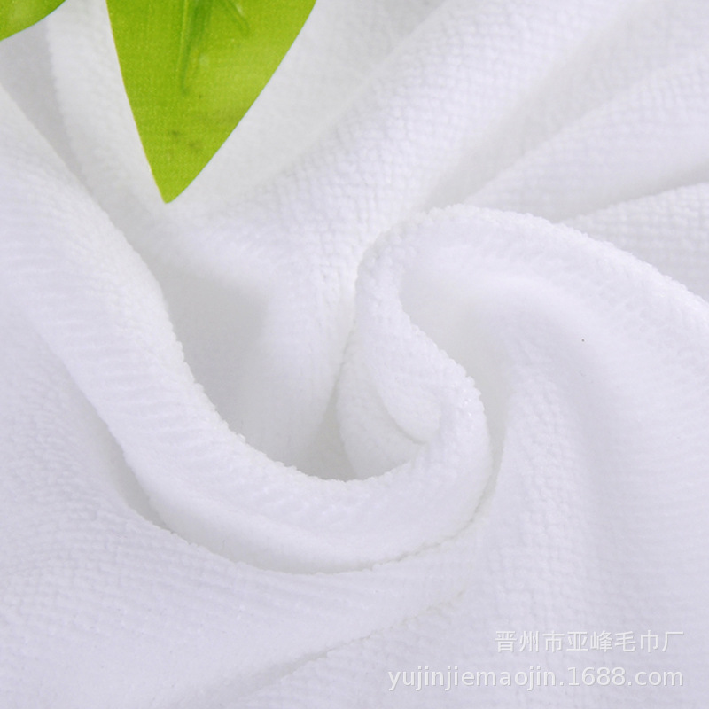 Picture of Wholesale Disposable White Towel Microfiber Towel with Logo Printed Thickeneded Water-Absorbent White Towel for Hotel Use