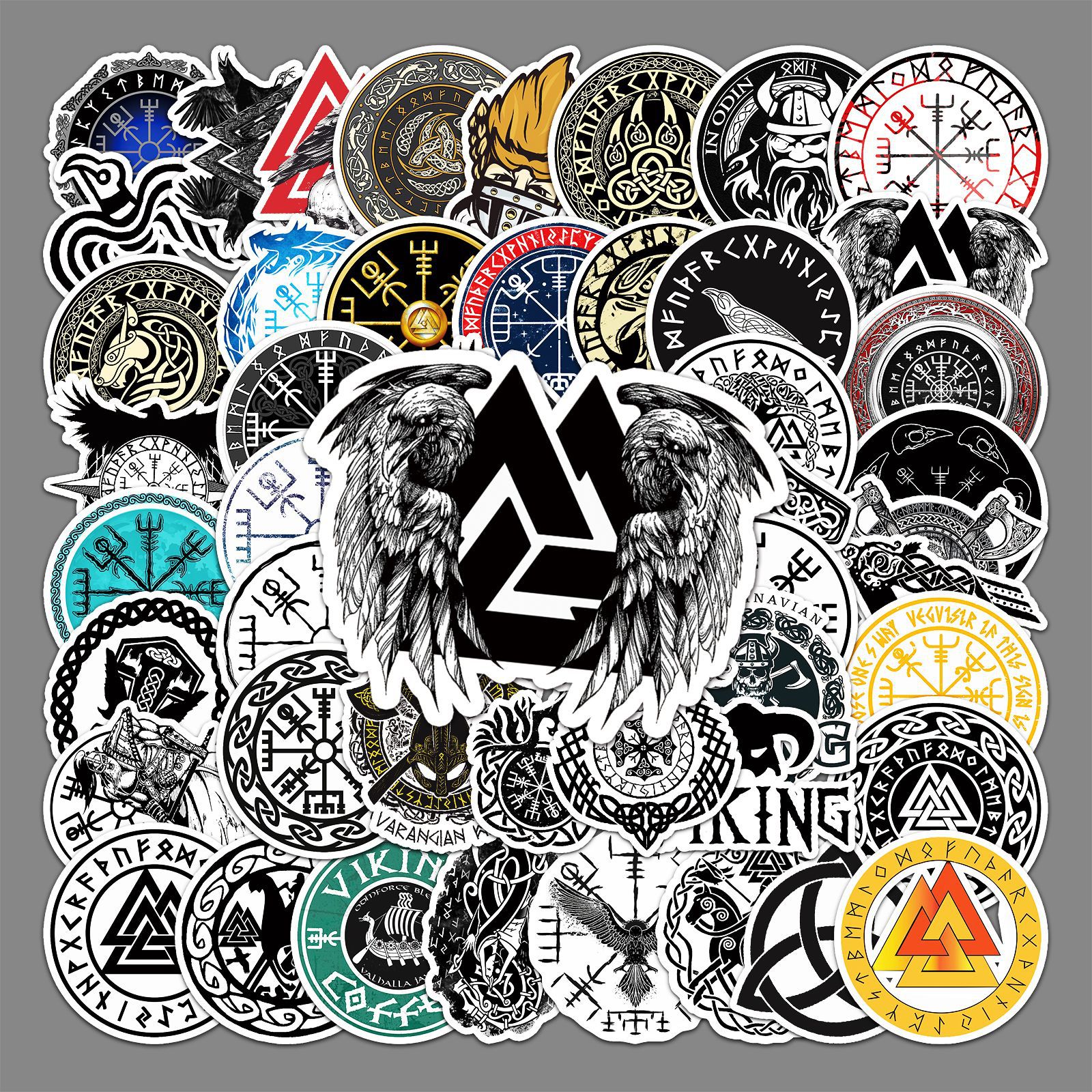 50 sheets Viking Creator Consciousness Stickers Scooter Luggage Stickers Laptop Car Motorcycle Decoration