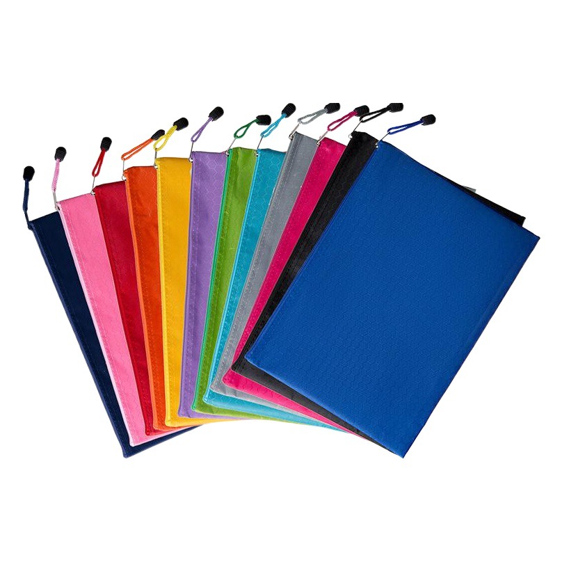 Oxford cloth football pattern zipper bag waterproof material file bag student tutorial bag a4 file bag printable logo