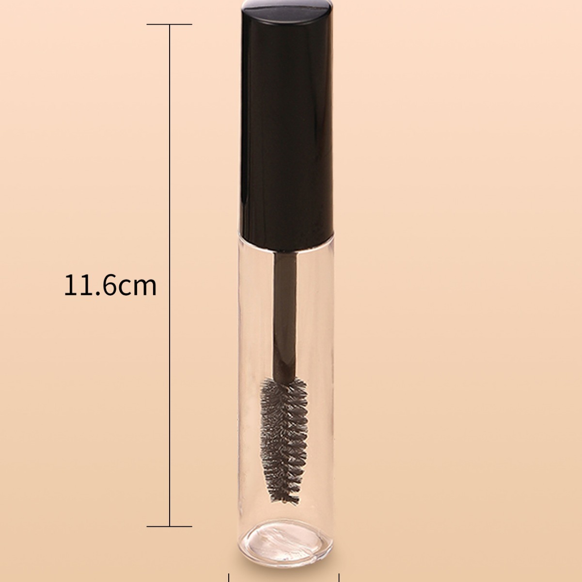 Picture of 10ml transparent fine mascara brush empty bottle growth liquid eyeliner empty tube makeup bottle sample with brush head