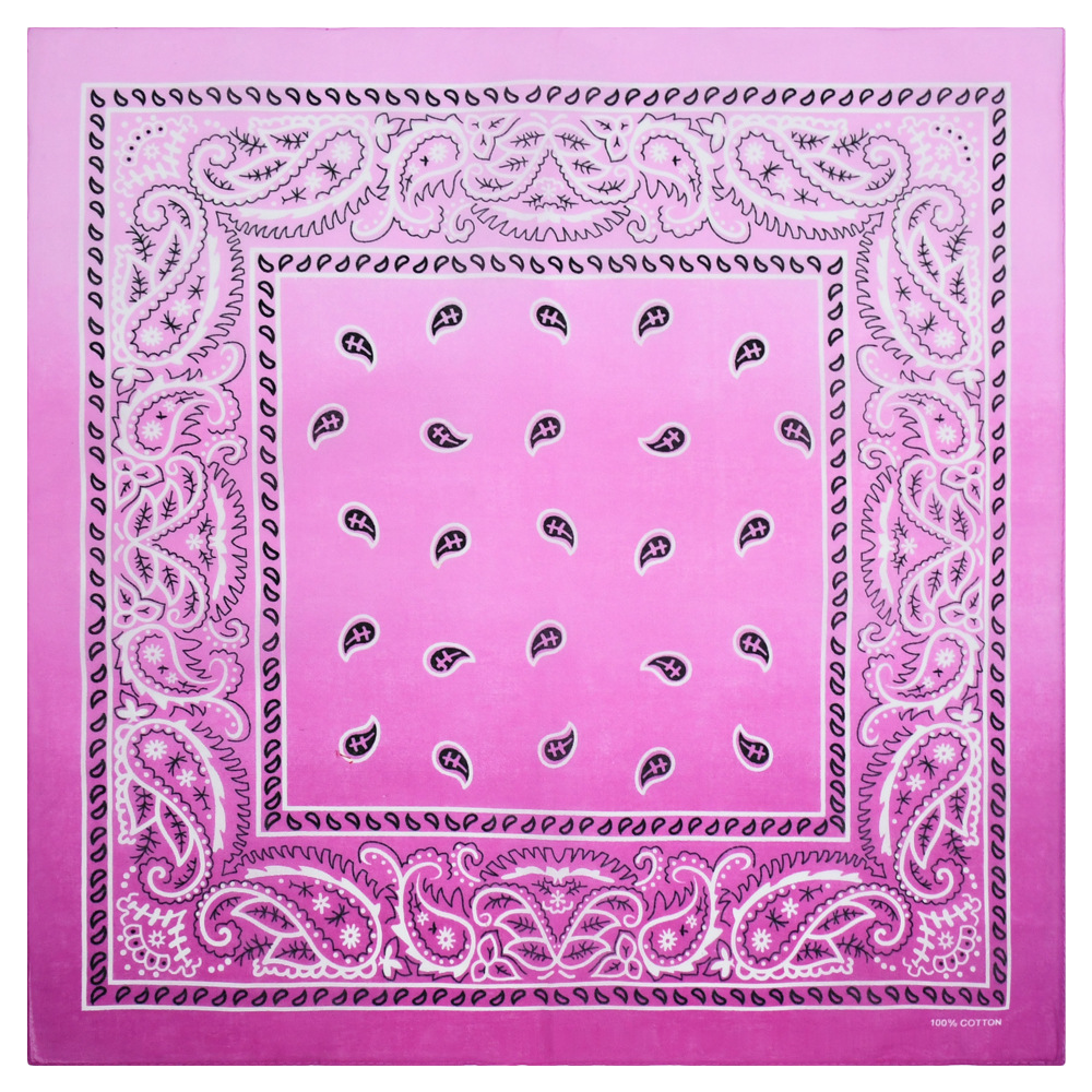 Picture of Europe and the United States outdoor 54*54 gradient tie-dyed cotton headscarf wholesale cross-border cotton seamless printed square bandana