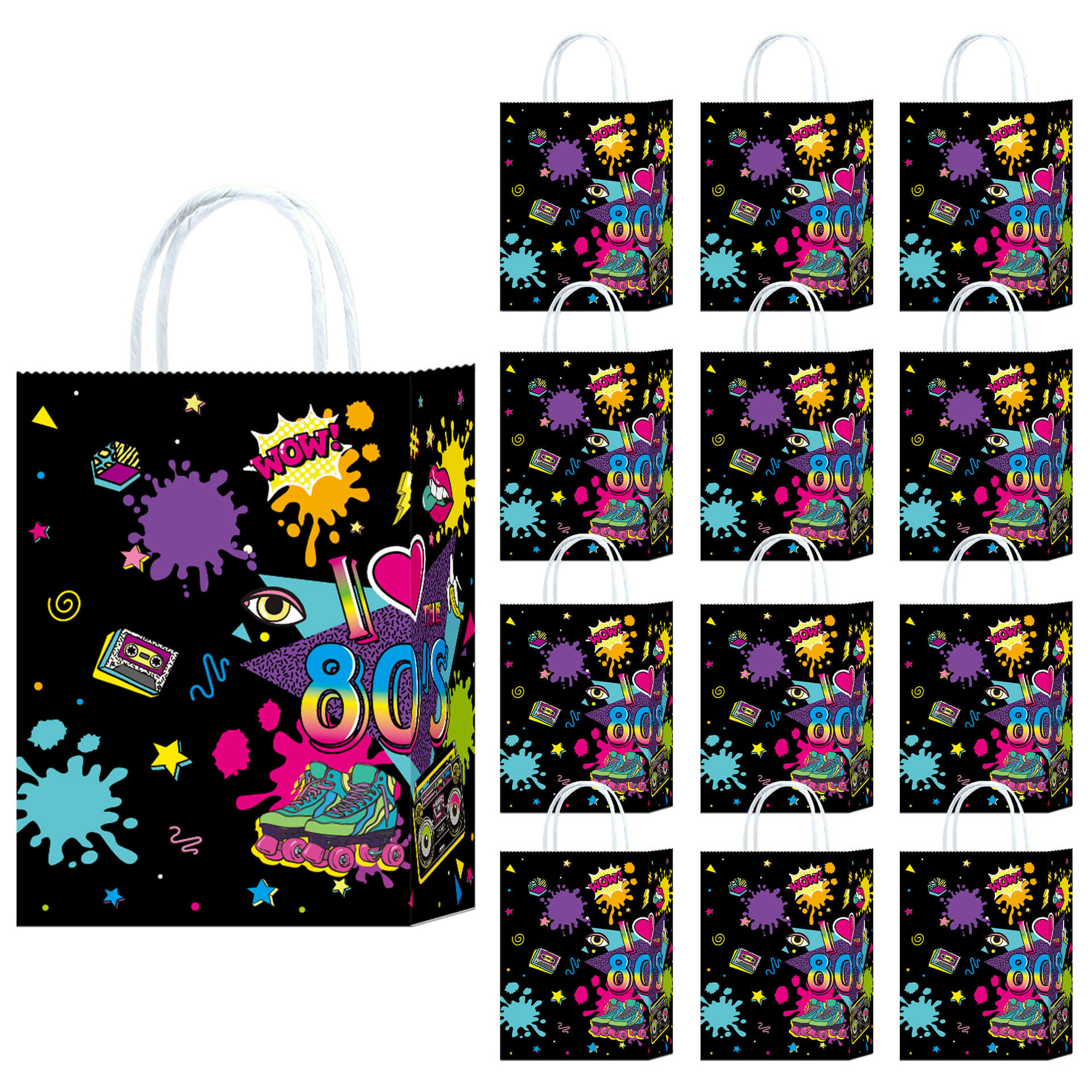 Amazon Hip Hop Tie Dye Gift Paper Bag Candy Gift Packaging Clothing Jewelry Shopping Hand Paper Bag