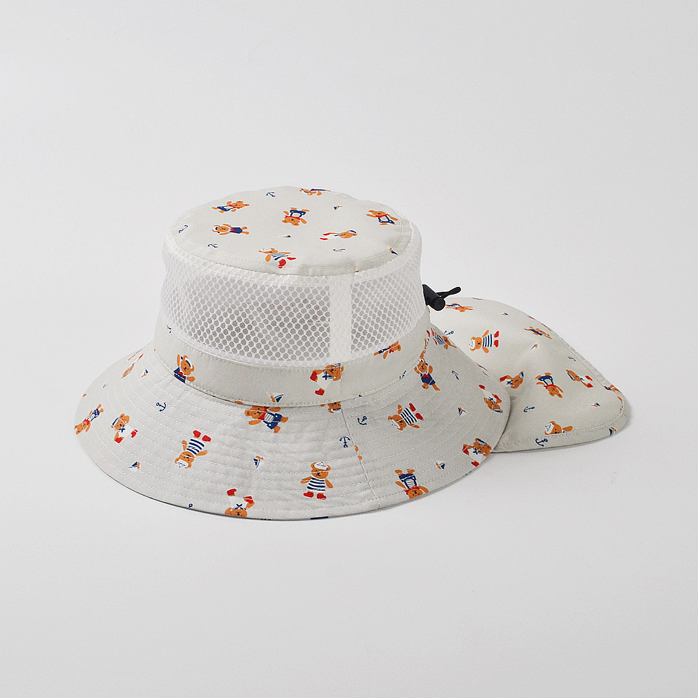 moinmlon Summer New Shade Fisherman Hat Children Breathable Mesh Sunscreen Sun Hat Baby Adjustable