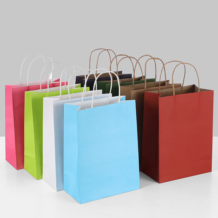 Customized Handbag Printing Logo Manufacturer Wholesale Vertical Size Customized White Card Handbag Clothing Bag Gift Bag