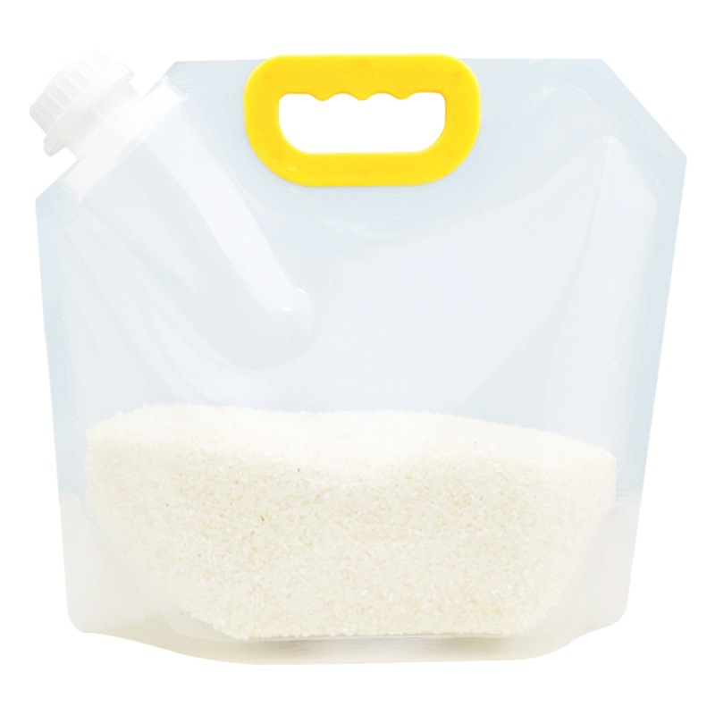 Transparent Grain Nozzle Bag Self-Standing Sealed Bag 10 Catties 2.5kg Transparent Repackaging Bag Grain Storage Bag