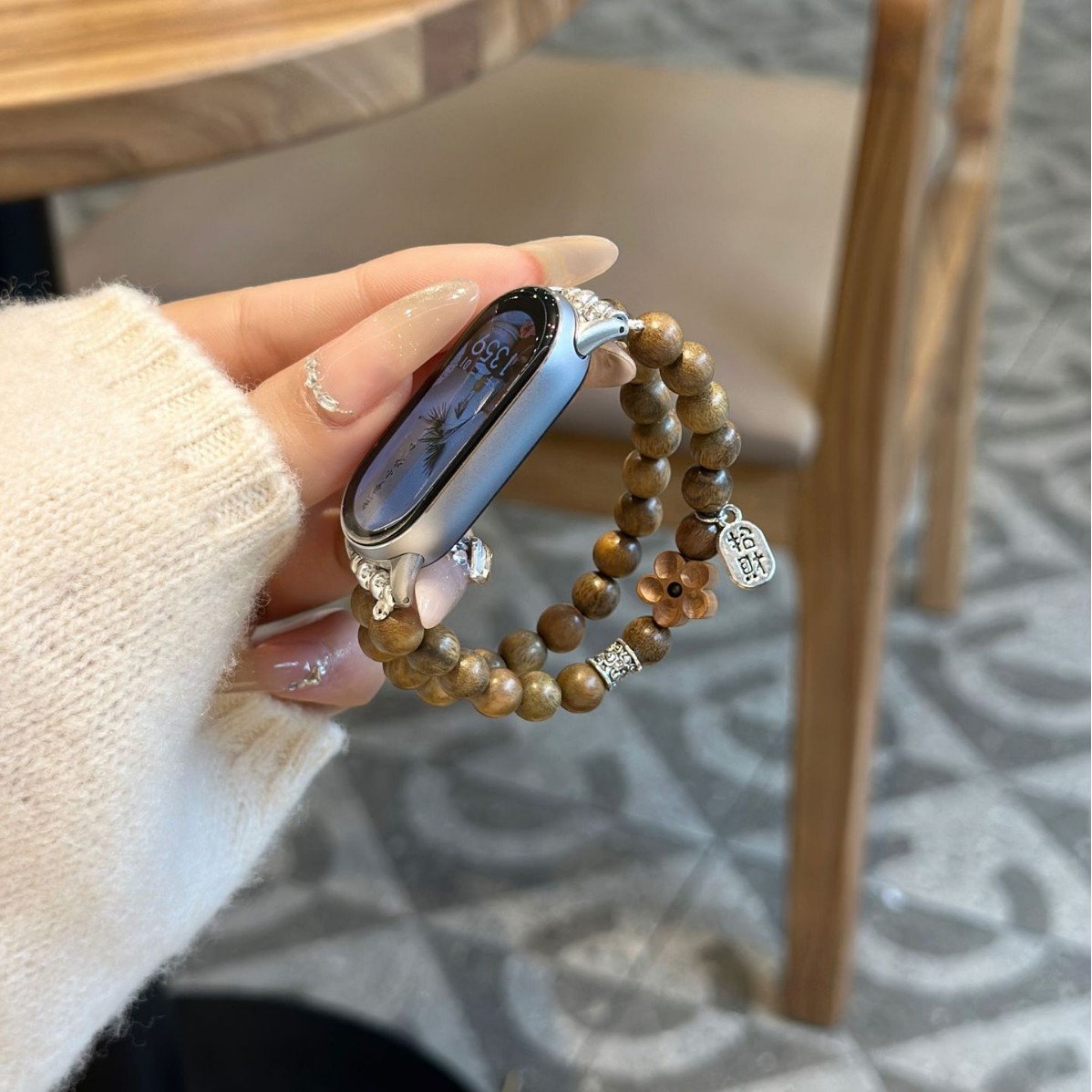 For Mi Band 9/8/7 nfc version 5/6 generation wristband beaded bracelet strap beaded 4/3 women 7pro