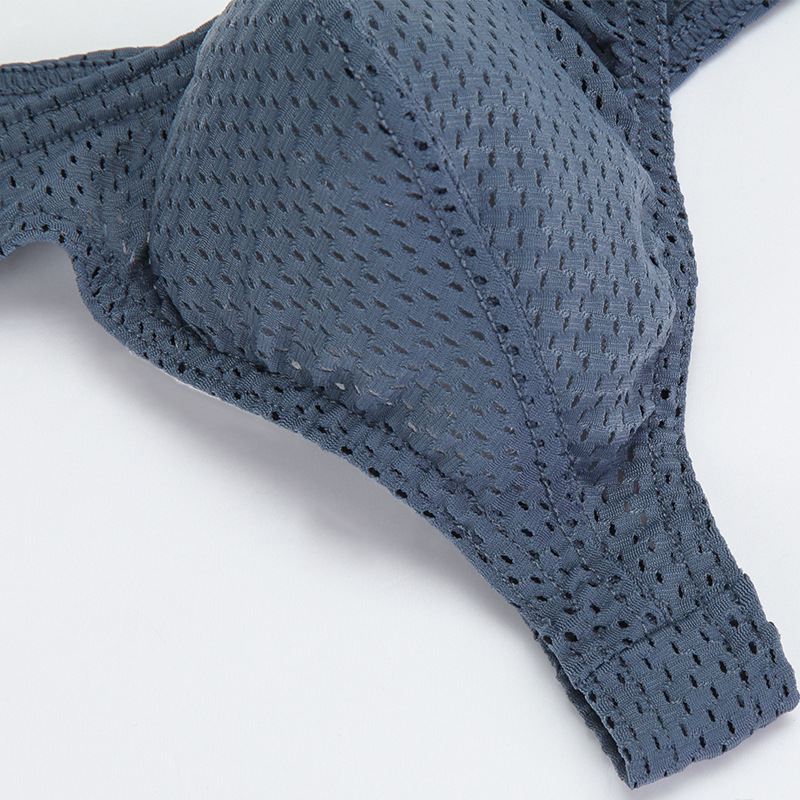 Picture of European and American Foreign Trade men's sexy thong sexy underwear hip-exposed double thong breathable mesh sexy underwear men