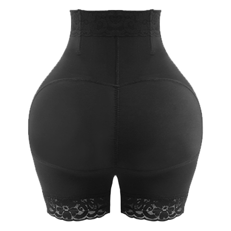 Lace Zipper Hip Pants Women's Postpartum High Waist Shaping Pants Butt Lifter Pants Strong Abdominal Pants