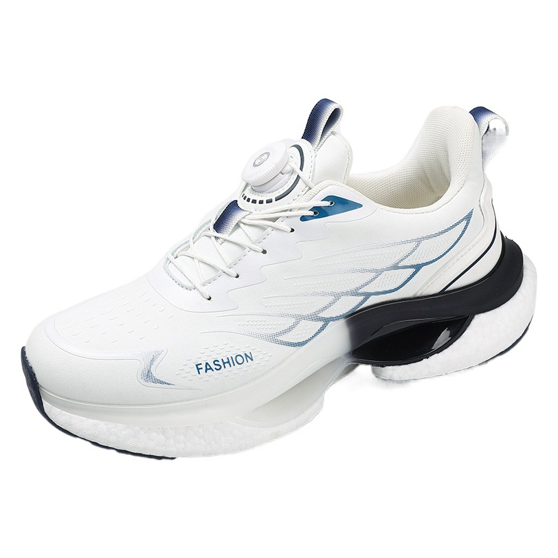 Rotating Buckle Autumn and Winter Lightweight Racing Running Shoes Men's Non-Slip Wear-Resistant Long-Distance Jogging Sports Shoes Casual Walking Shoes