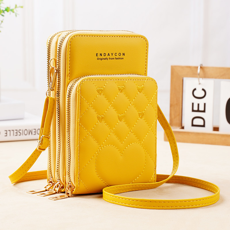 Picture of New Large Capacity Multi-functional Fashionable Simple Shoulder Bag Crossbody Three-layer Zipper Mobile Phone Bag Women's