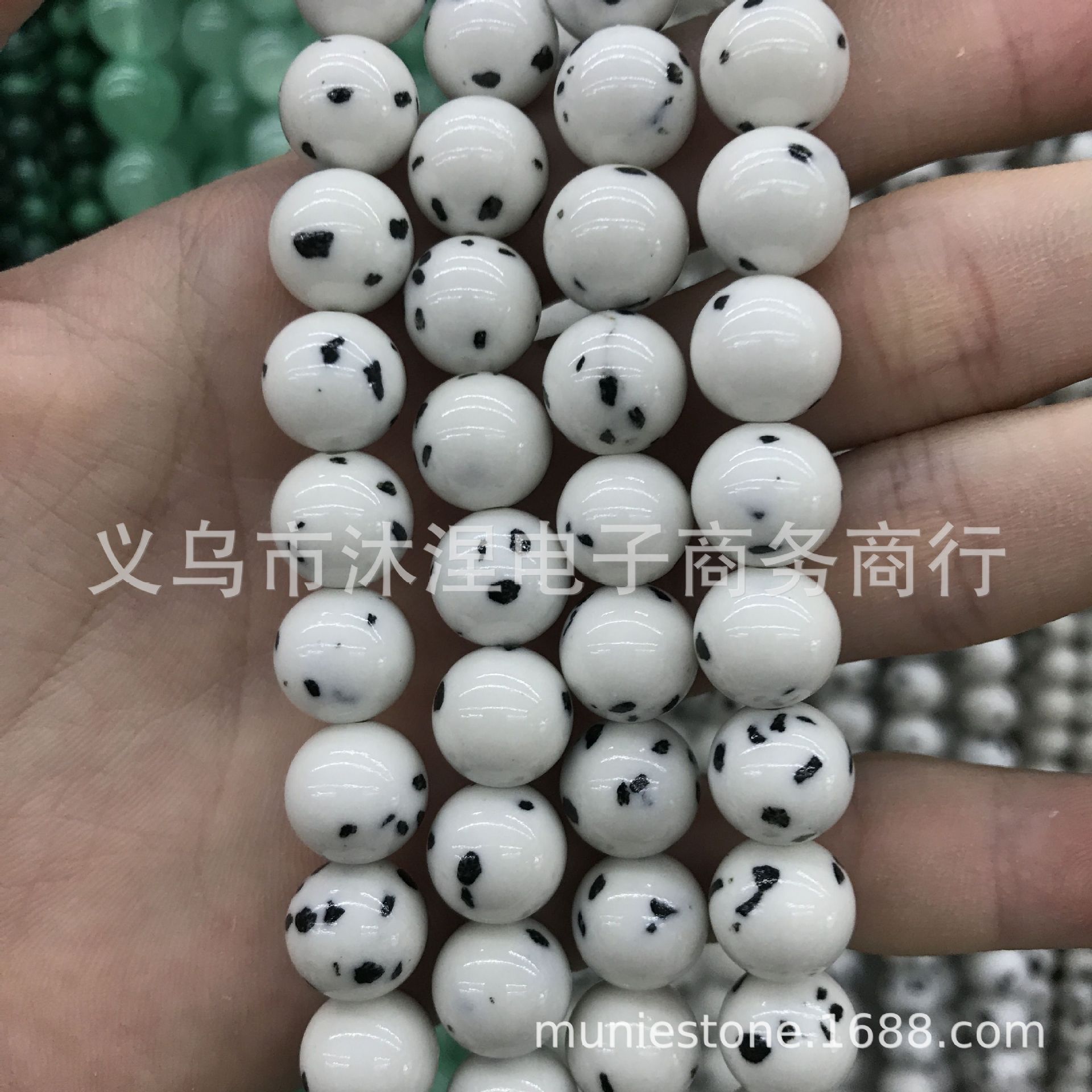 Picture of Cross-border natural stone synthetic Bodhi round beads loose beads semi-finished jewelry accessories White Jade Bodhi root spot