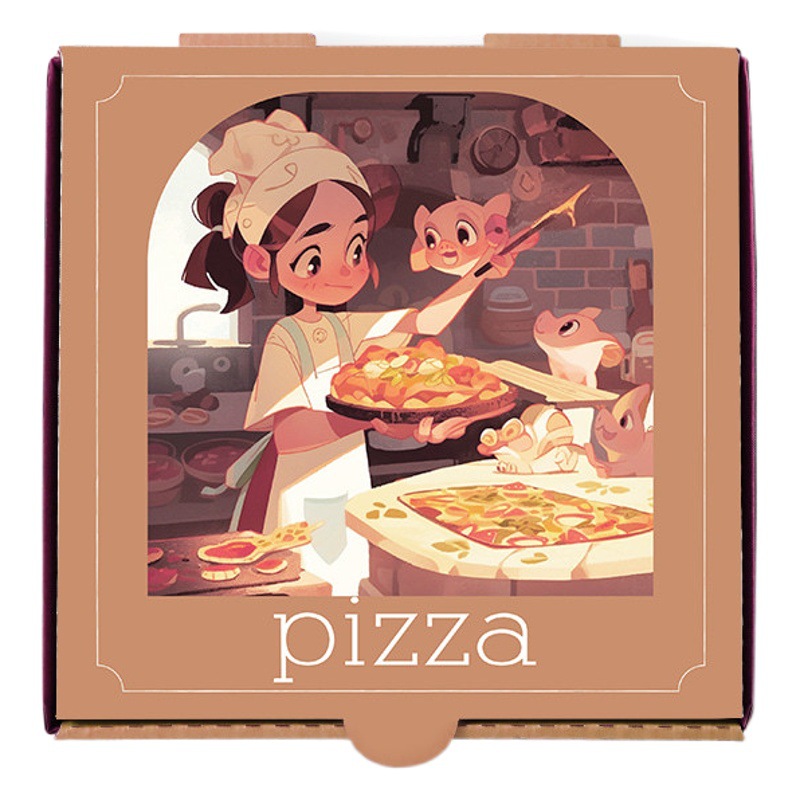 New aluminum film pizza box pizza packaging takeaway packing box corrugated aluminum foil thickened 7 8 9 10 12 inch