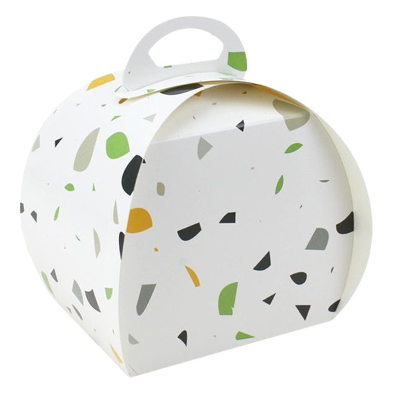 Mousse Cake Packaging Box, Western Pastry Takeaway Packaging Box, Round Cut Packaging Box, 100 Dessert Packaging Boxes