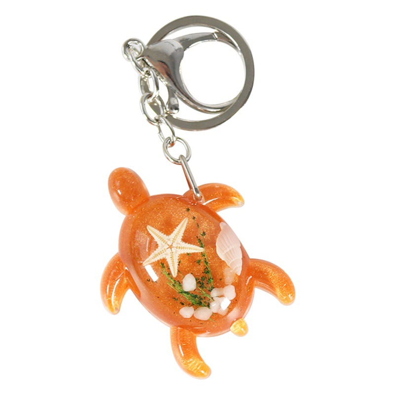 New Turtle Shape Pendant Creative Cartoon Luminous Acrylic Car Keychain Manufacturer Wholesale with Lobster Clasp