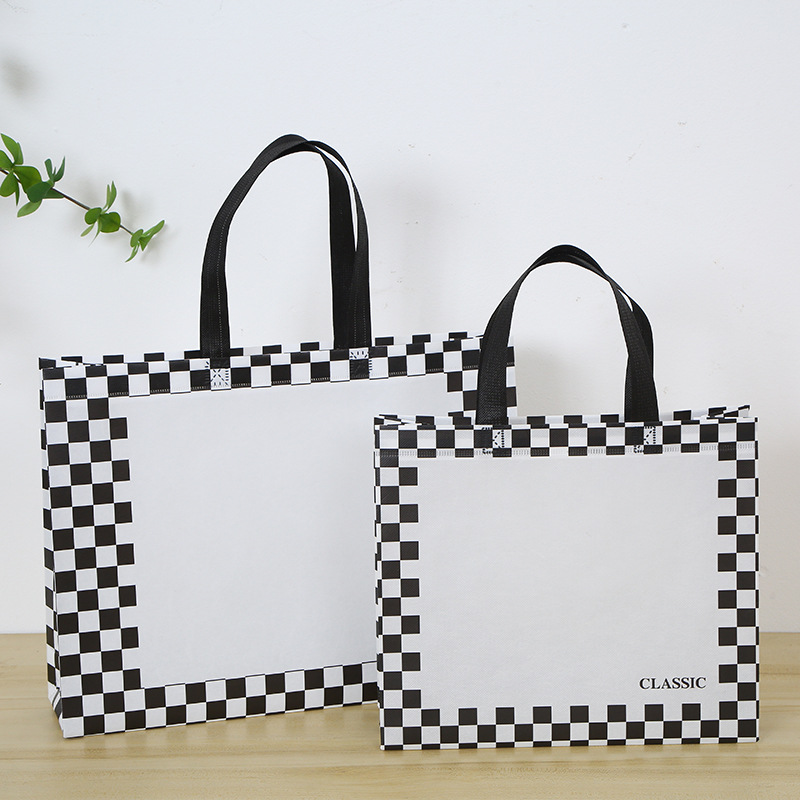 Nonwoven Thickened Waterproof Ins Women's Clothing Store Bag Clothing Plastic Portable Shopping Bag Clothes Packaging Bag Custom