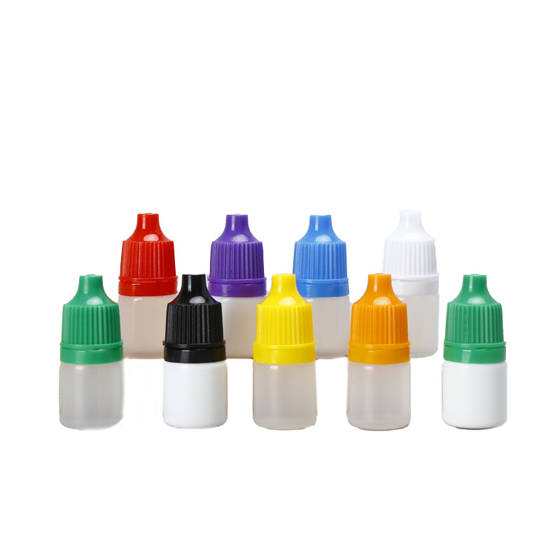 Picture of Spot Wholesale 3ml Eye Drops Bottle Colorful Pointed Mouth Pe Small Mouth Squeeze Pigment White Light-Proof 3 ml Eye Drops
