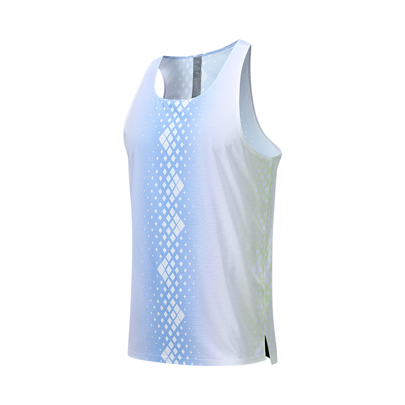 Picture of Summer New Men's Sleeveless Printed Fitness Running Vest Cross-Border Domestic Sales Breathable Lightweight Quick-Drying Sports Vest