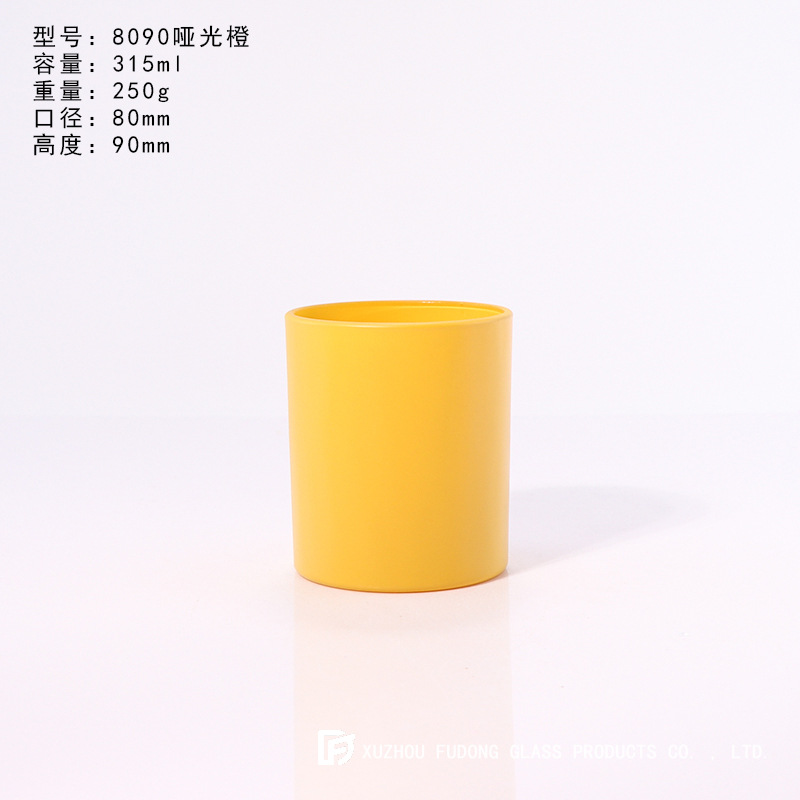 Picture of Color Frosted Candle Holder Glass Aromatherapy Candle Cup Creative Fashion Candle Jar DIY Aromatherapy Candle Holder with Lid for Home