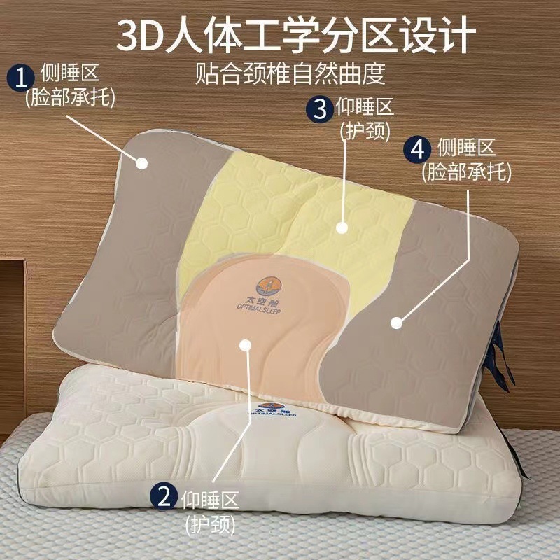 Picture of Cloud pod pillow space capsule pillow core antibacterial massage pillow a pair of home hotel dormitory student cervical spine protection