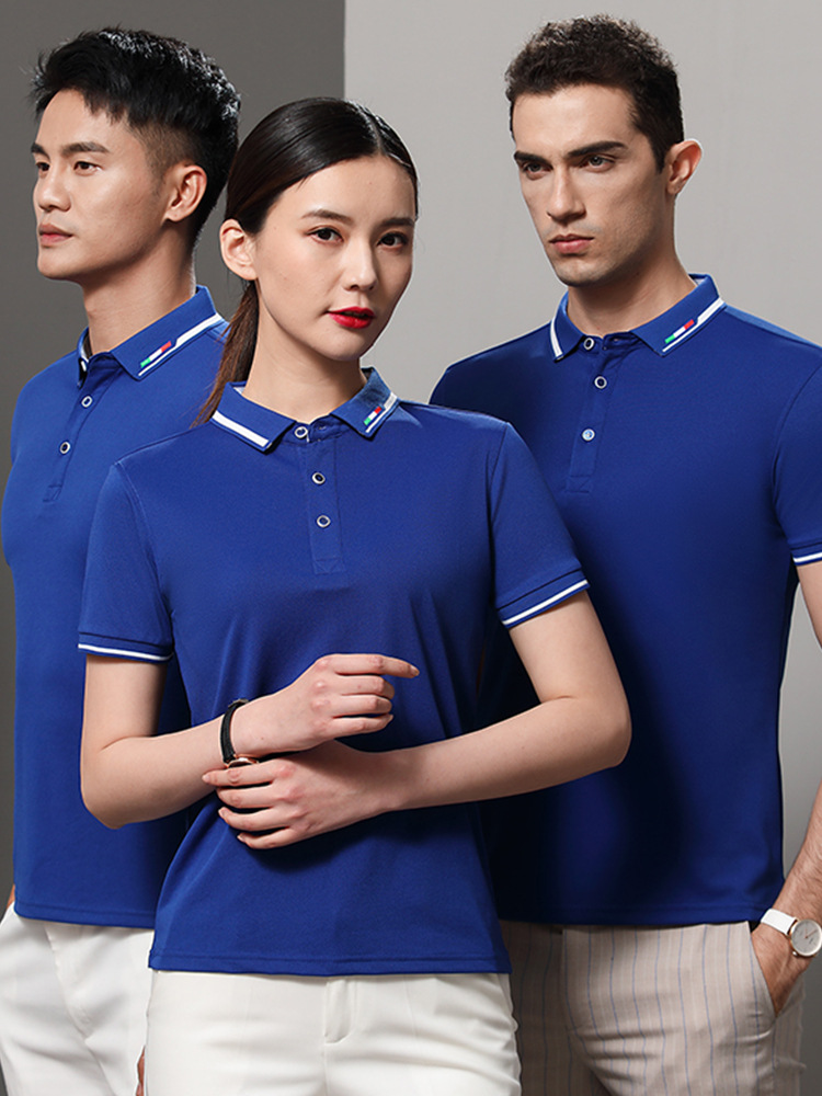 Picture of Catering Waiter Work Clothes Short-Sleeved T-Shirt Ice Silk Cotton Work Clothes Female Supermarket Burger Fast Food Restaurant Work Clothes Embroider