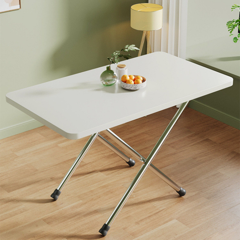 Heightened Folding Dining Table for Home Rectangular Simple Outdoor Stall Dormitory Bedroom Balcony Rental Dining Table