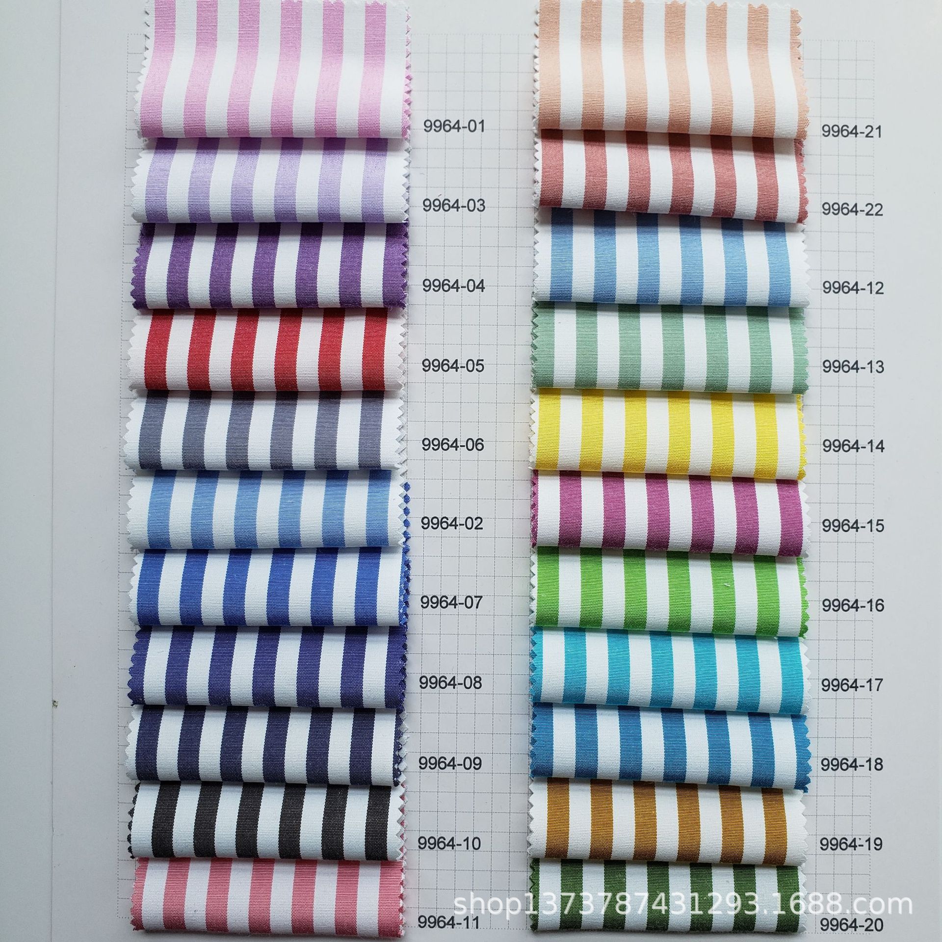 Spot supply polyester cotton yarn-dyed mercerized striped fabric striped shirt fabric TC spring and summer clothing fabric