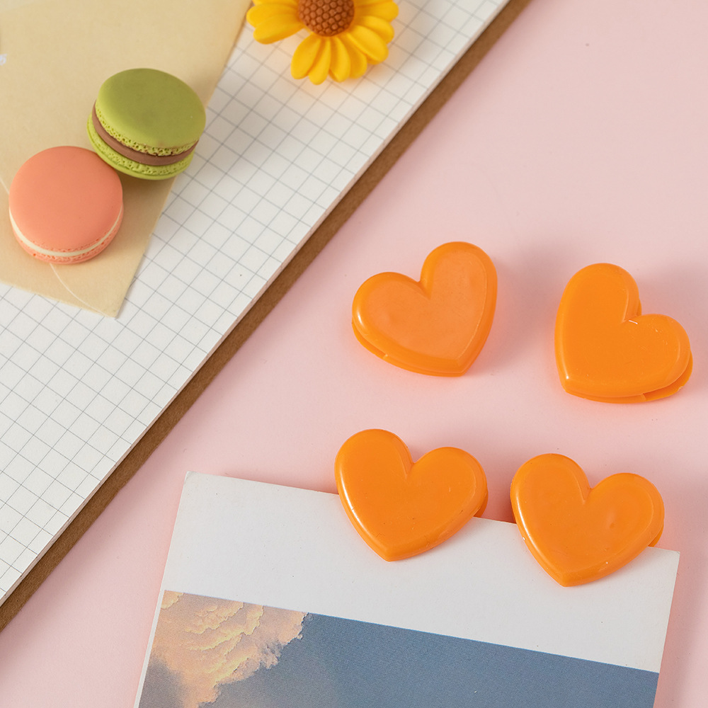 Picture of Japanese girl heart cute pink decorative small clip love clip decorative photo clip material storage clip sealing clip