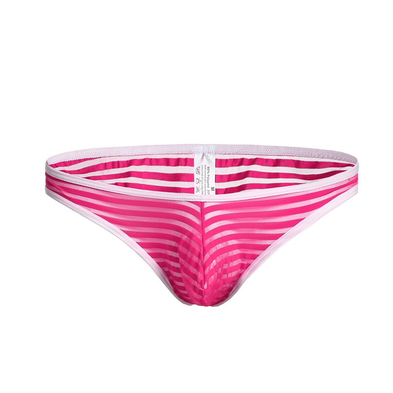 Picture of Underwear men's sexy striped lace mesh bikini low waist briefs ultra-thin summer breathable fashion C603