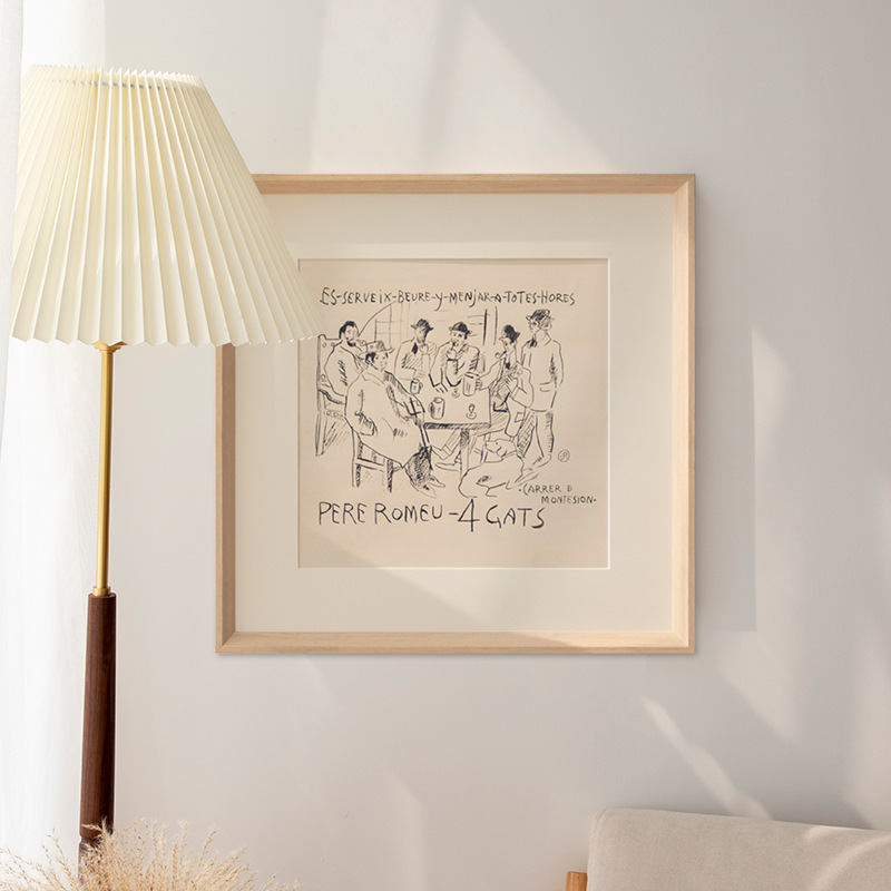 Picture of Square solid wood picture frame mounting solid wood large photo frame 33 38 50 any size frame picture frame outer frame wall hanging